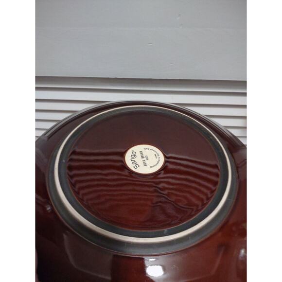 Sango Nova Brown 4933 11 3/4" Stoneware Chop Plate Serving Platter only - Picture 6 of 8